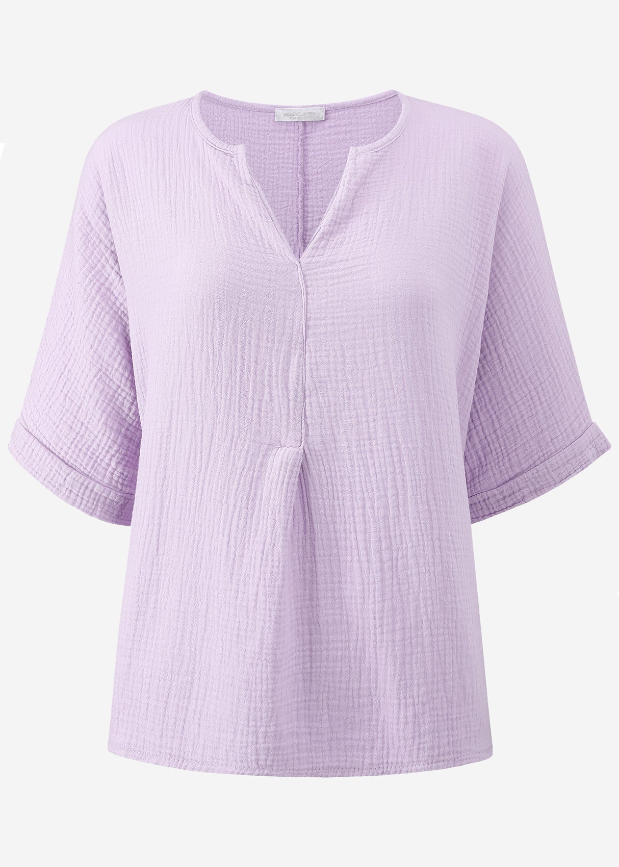 Oversize Musselin Shirt - flieder