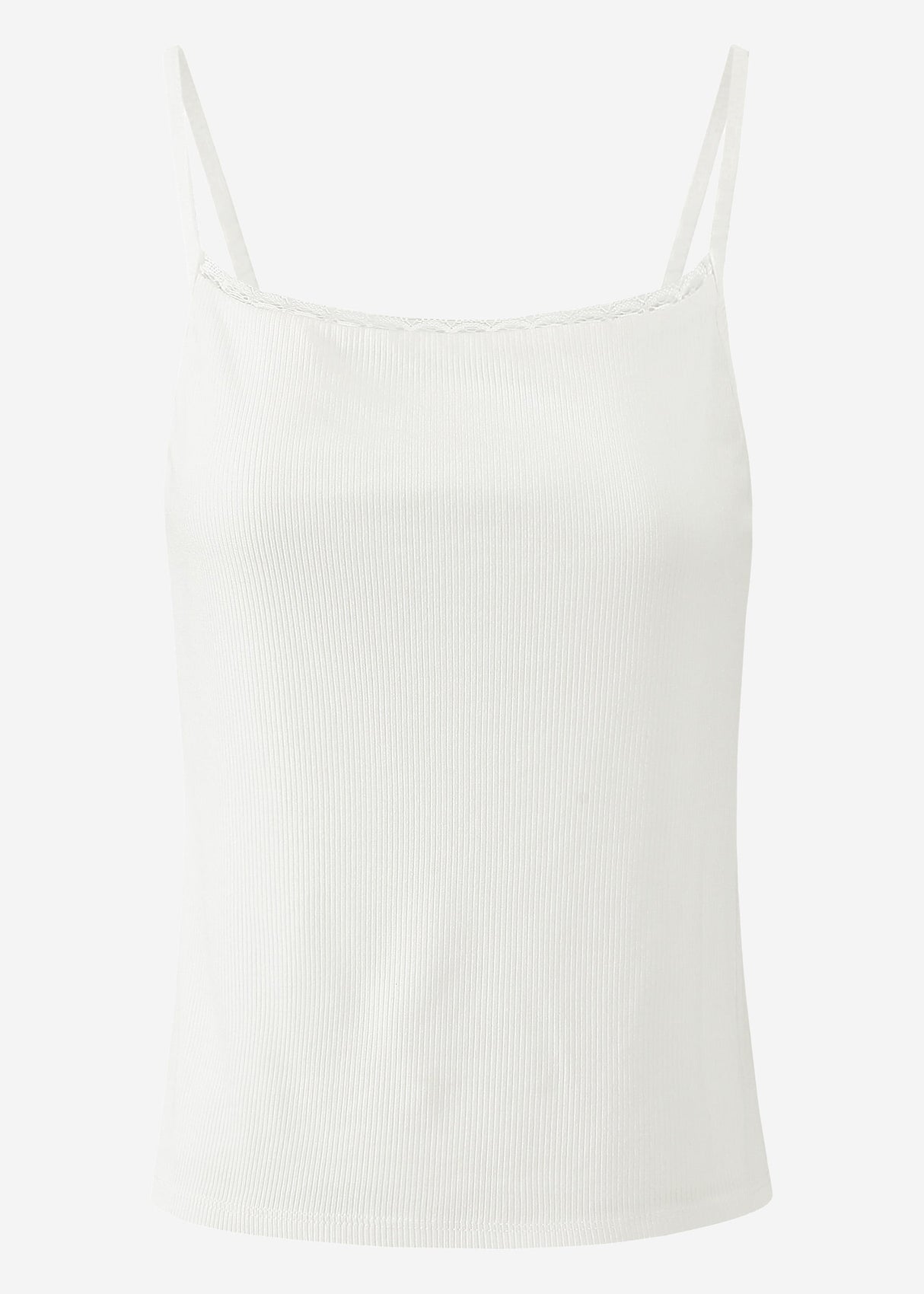 Strap top with lace - off-white