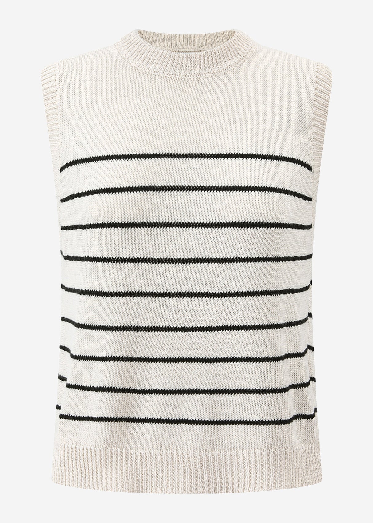 Pullunder gestreift - beige