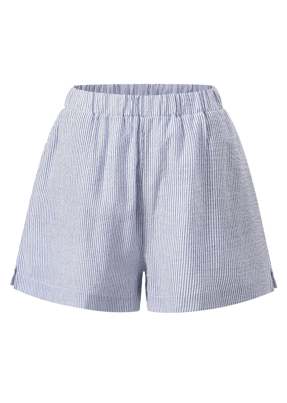 Striped shorts - light blue