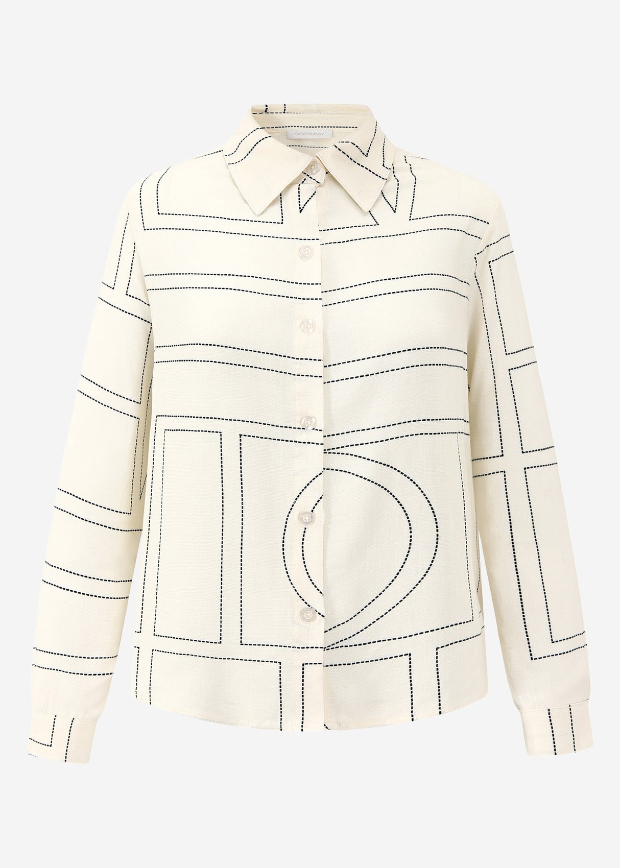 Bluse mit Print - creme