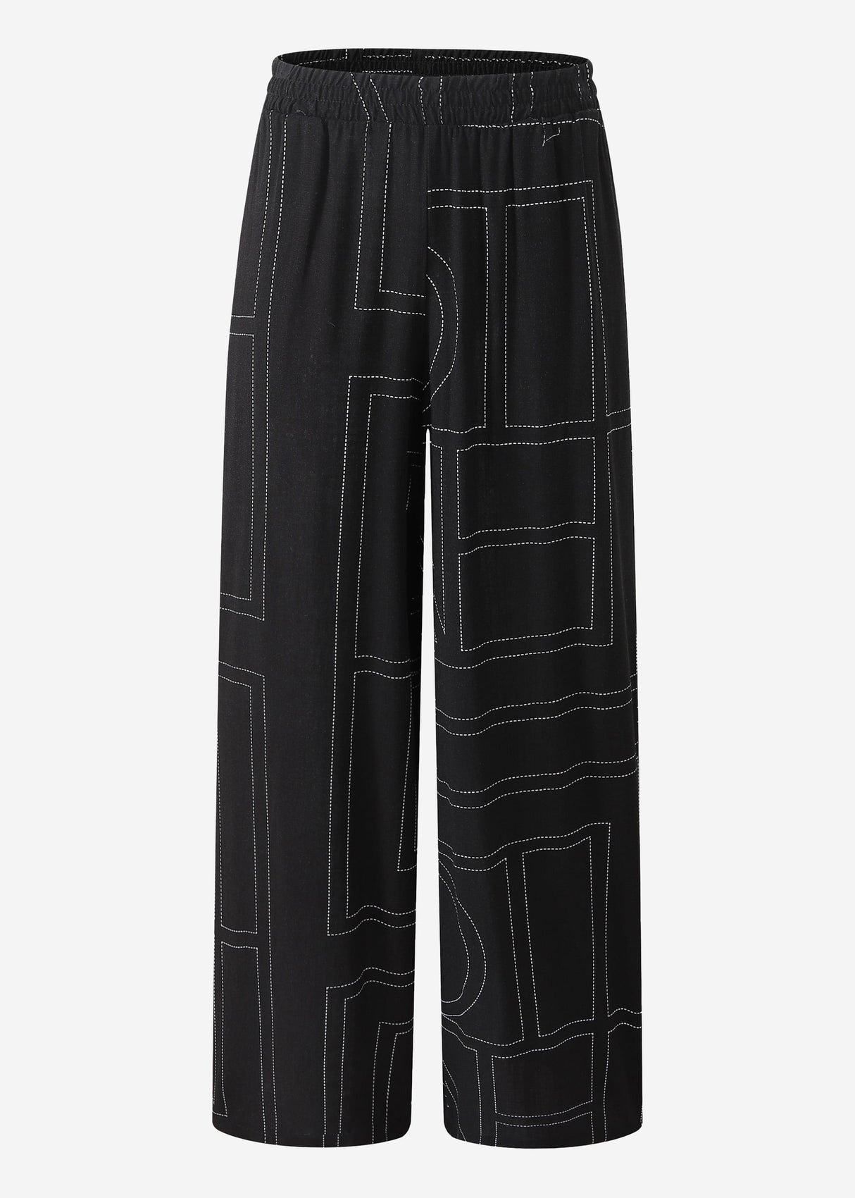 Sugging pants with print - black