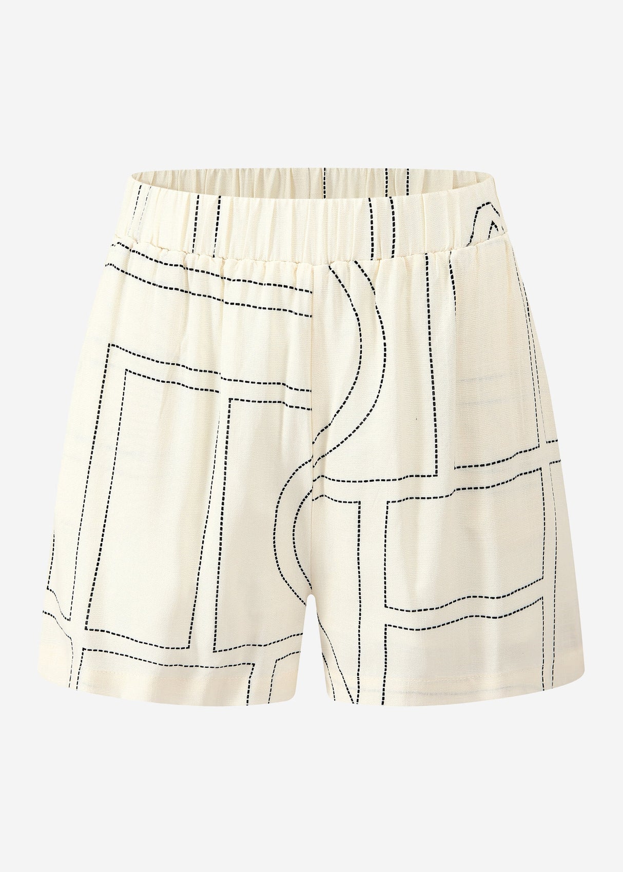 Shorts with print - cream