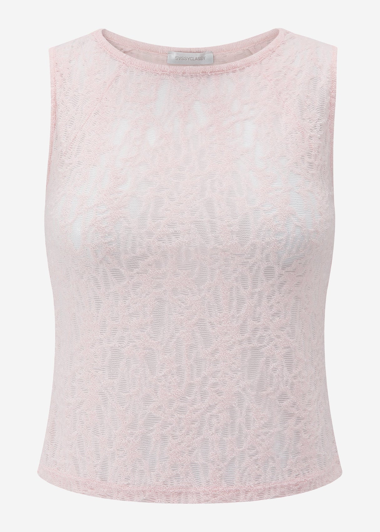 Slightly transparent top dent top - pink