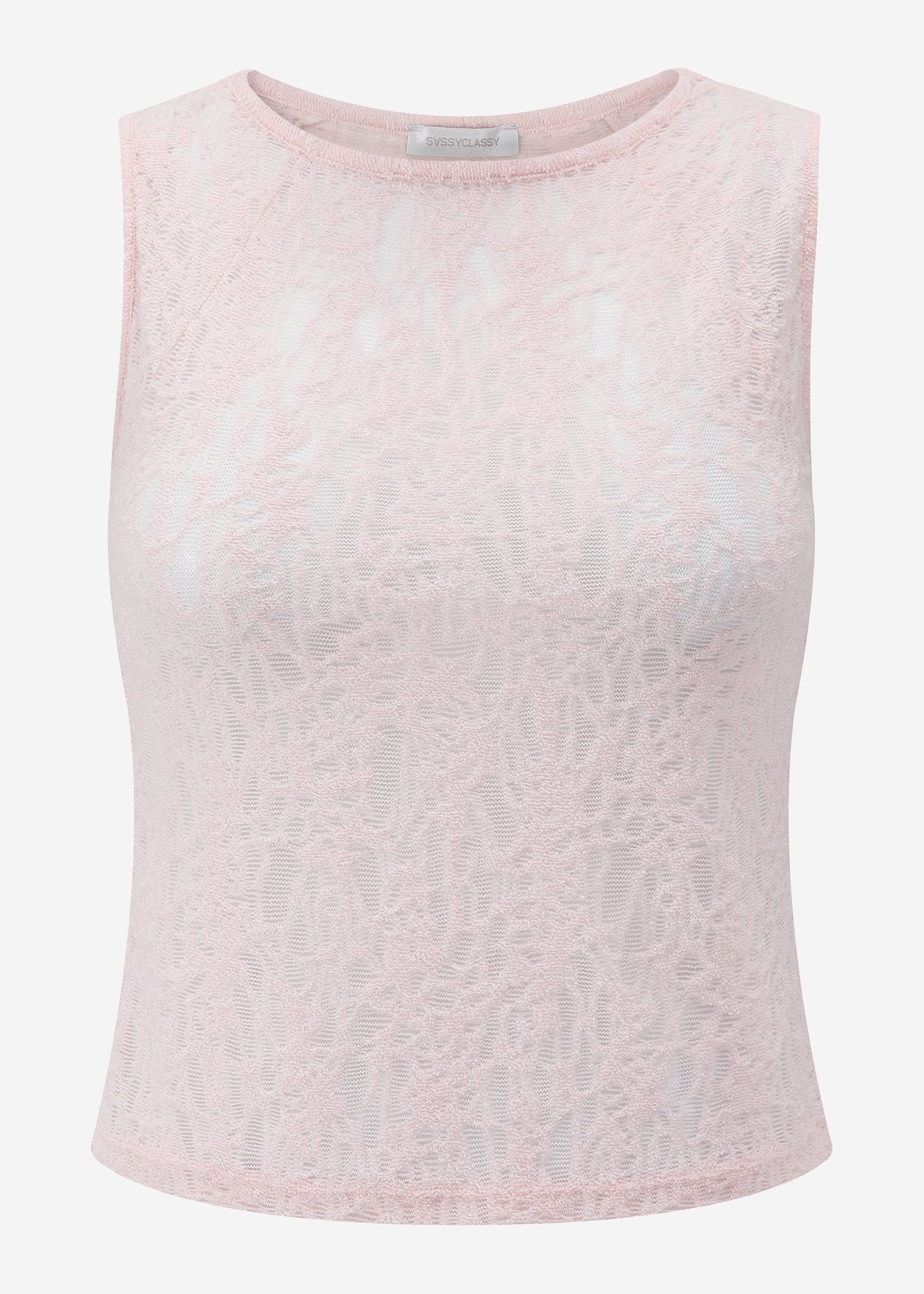 Slightly transparent top dent top - pink