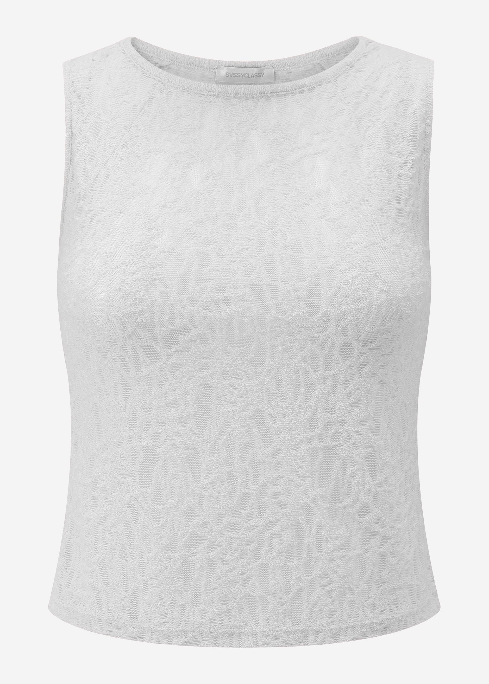 Slightly transparent top dance - off-white