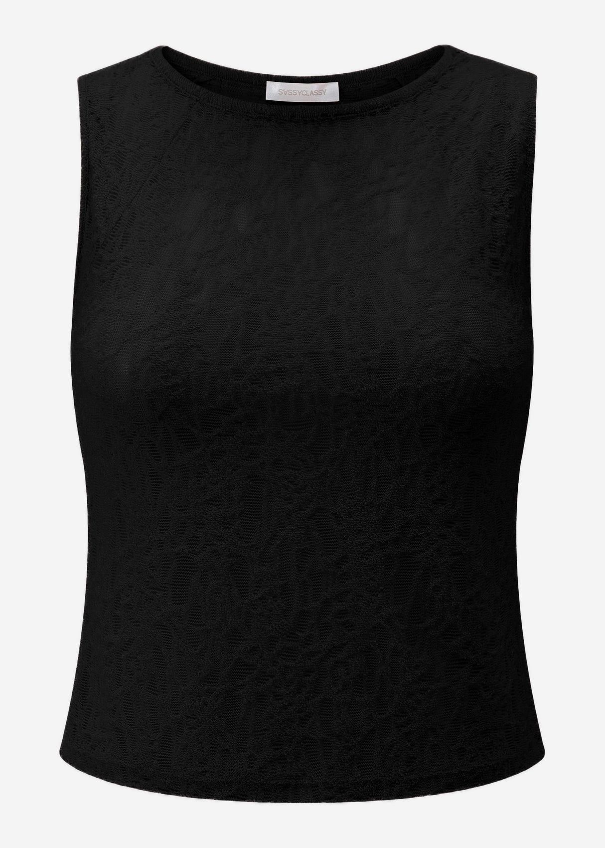 Slightly transparent top dent top - black