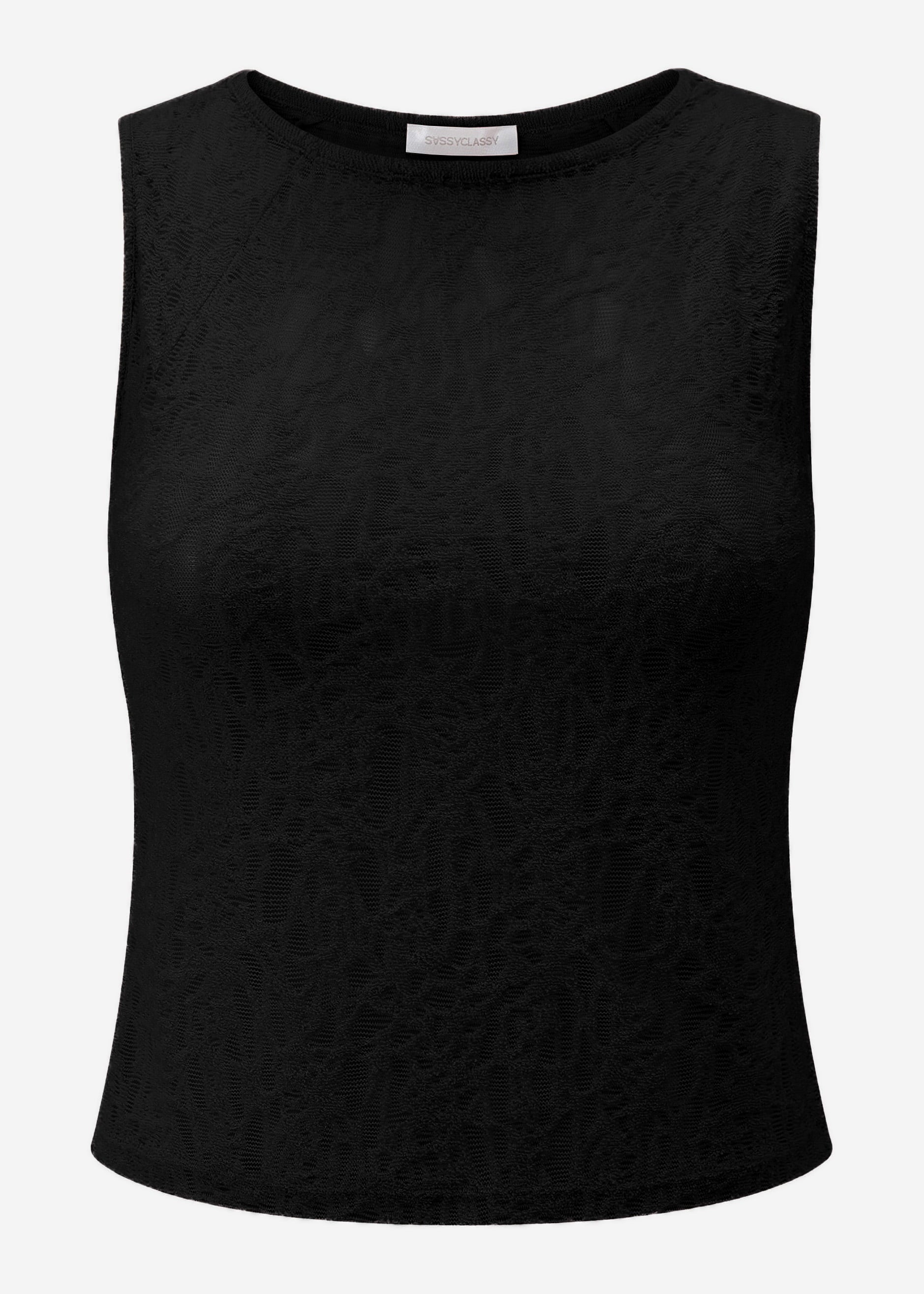 Slightly transparent top dent top - black