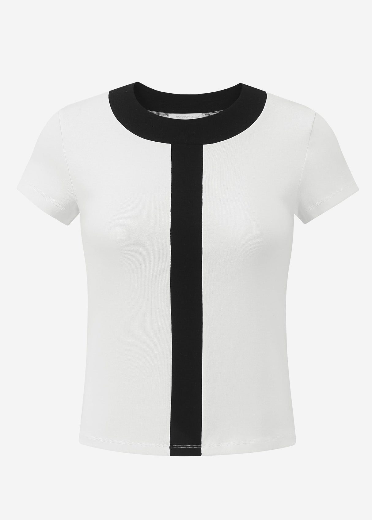 T -shirt with black aperture - white