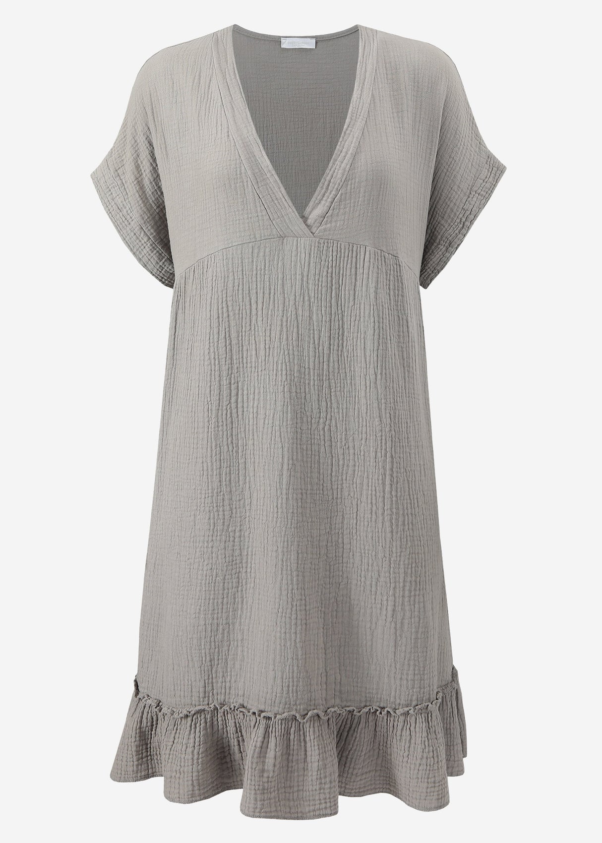 Musselin Strandkleid - taupe