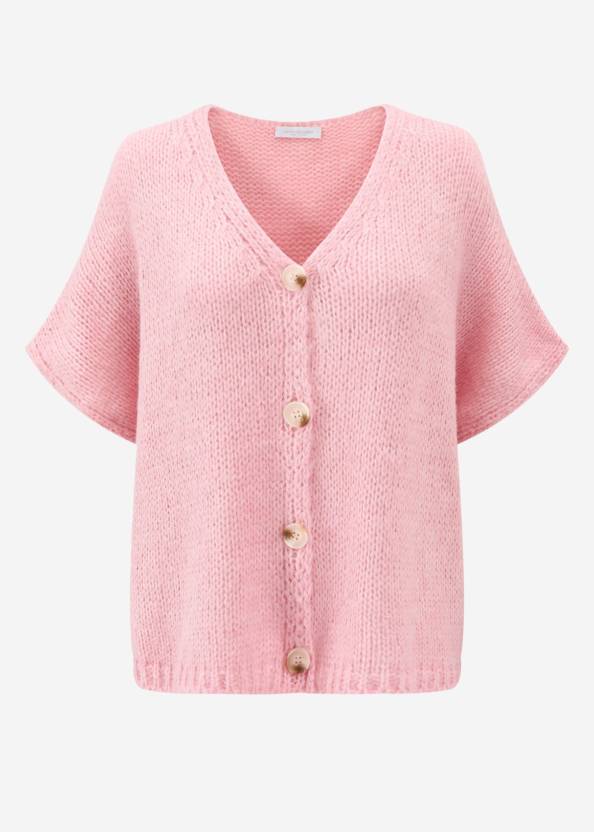 Oversize knitted vest - pink