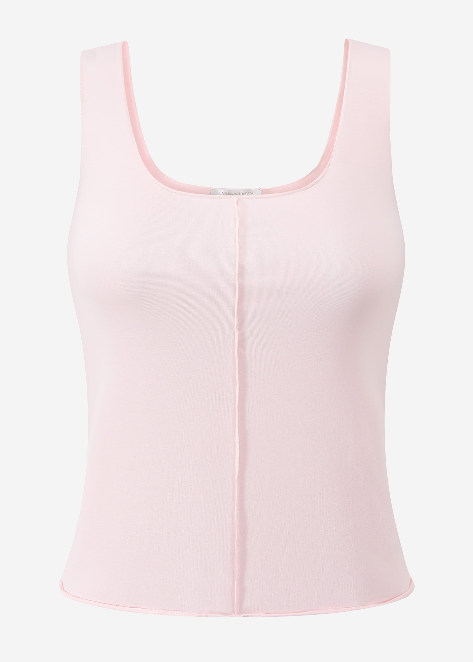 Top with decorative seam - pink