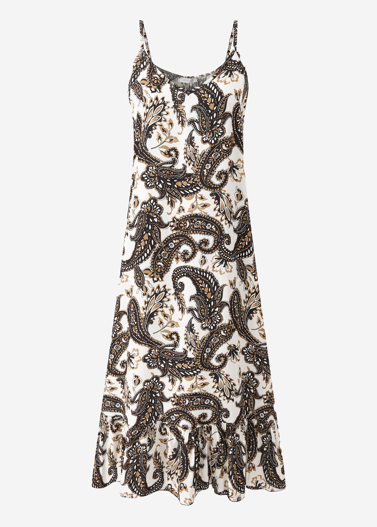Maxi dress with print - black