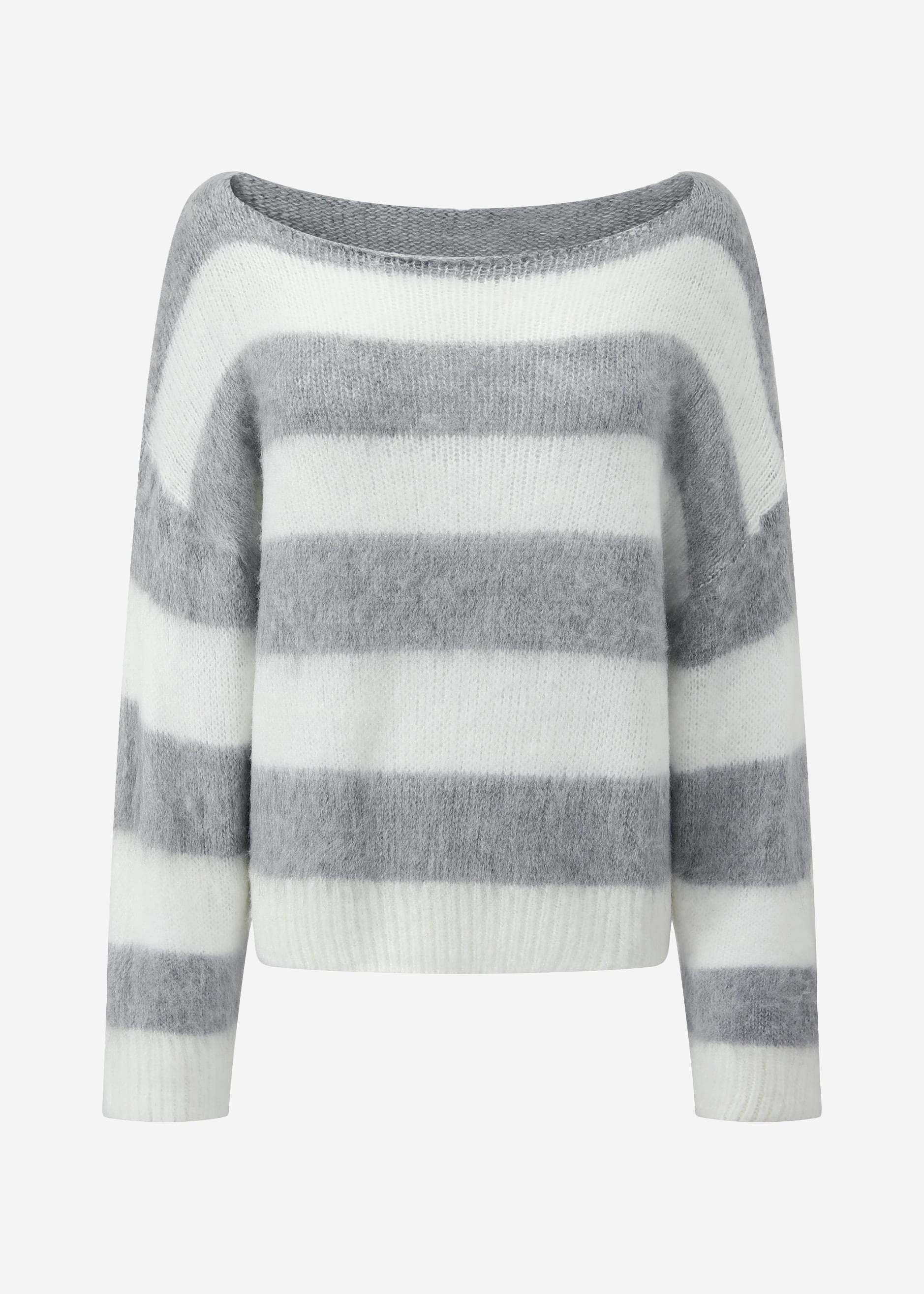 Striped sweater - gray -off-white