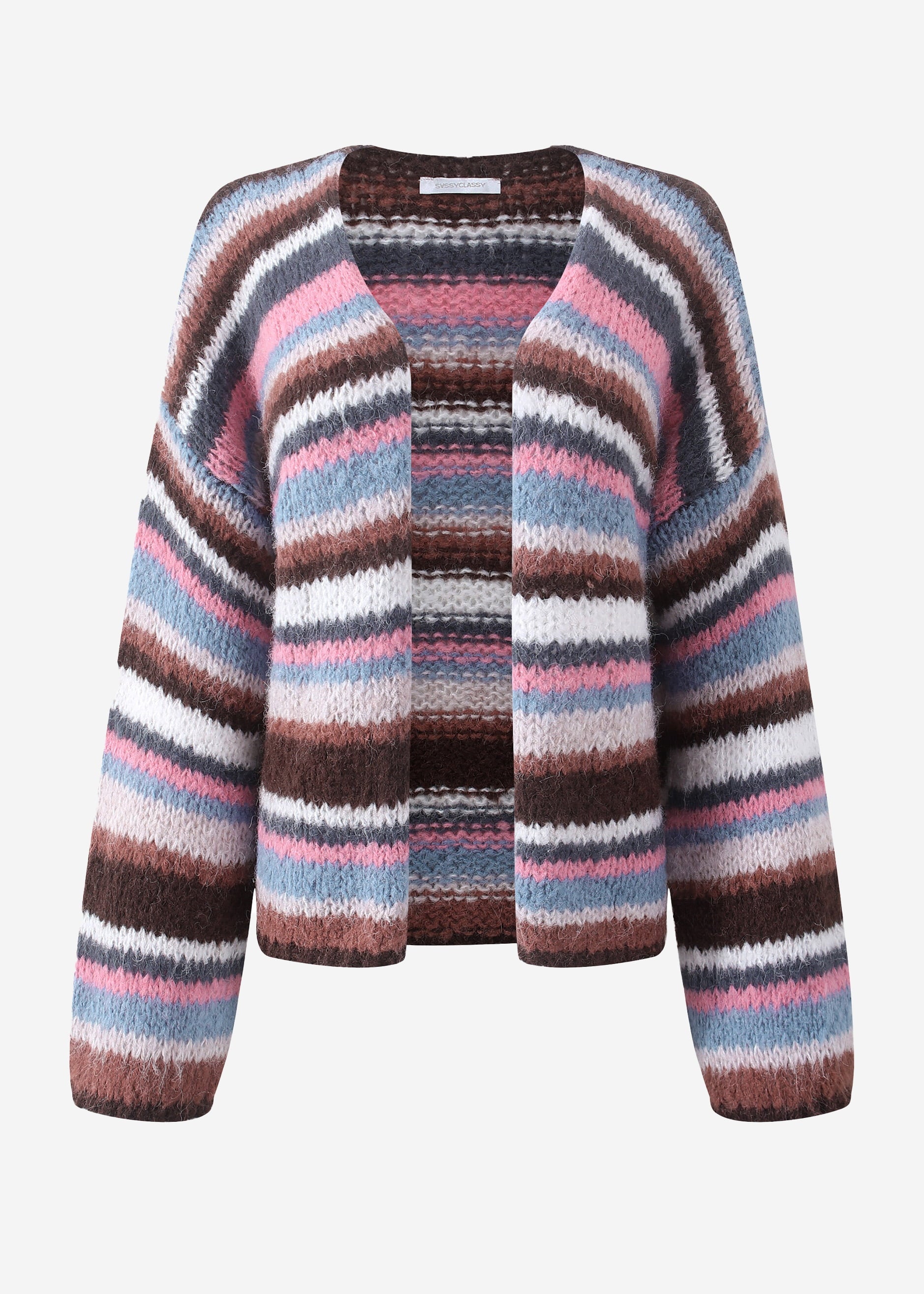 Striped cardigan - pink blue
