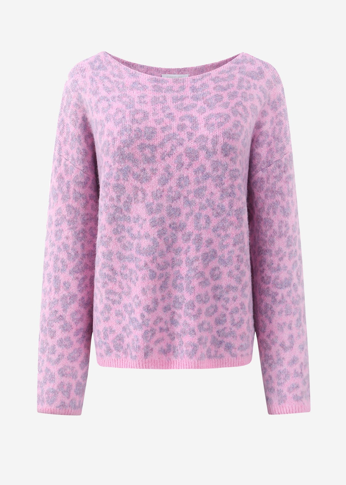 Pullover mit Leo-Muster - rosa