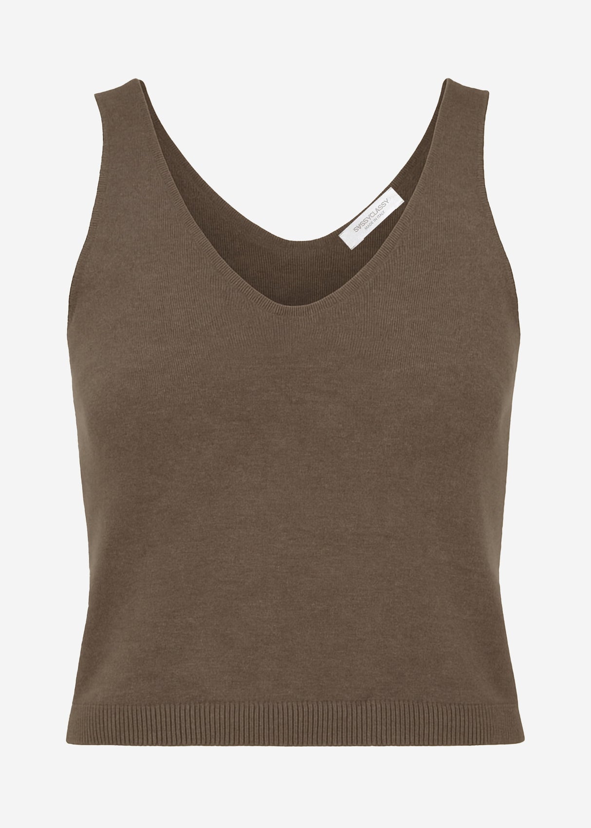 Stricktop mit Kaschmir - taupe