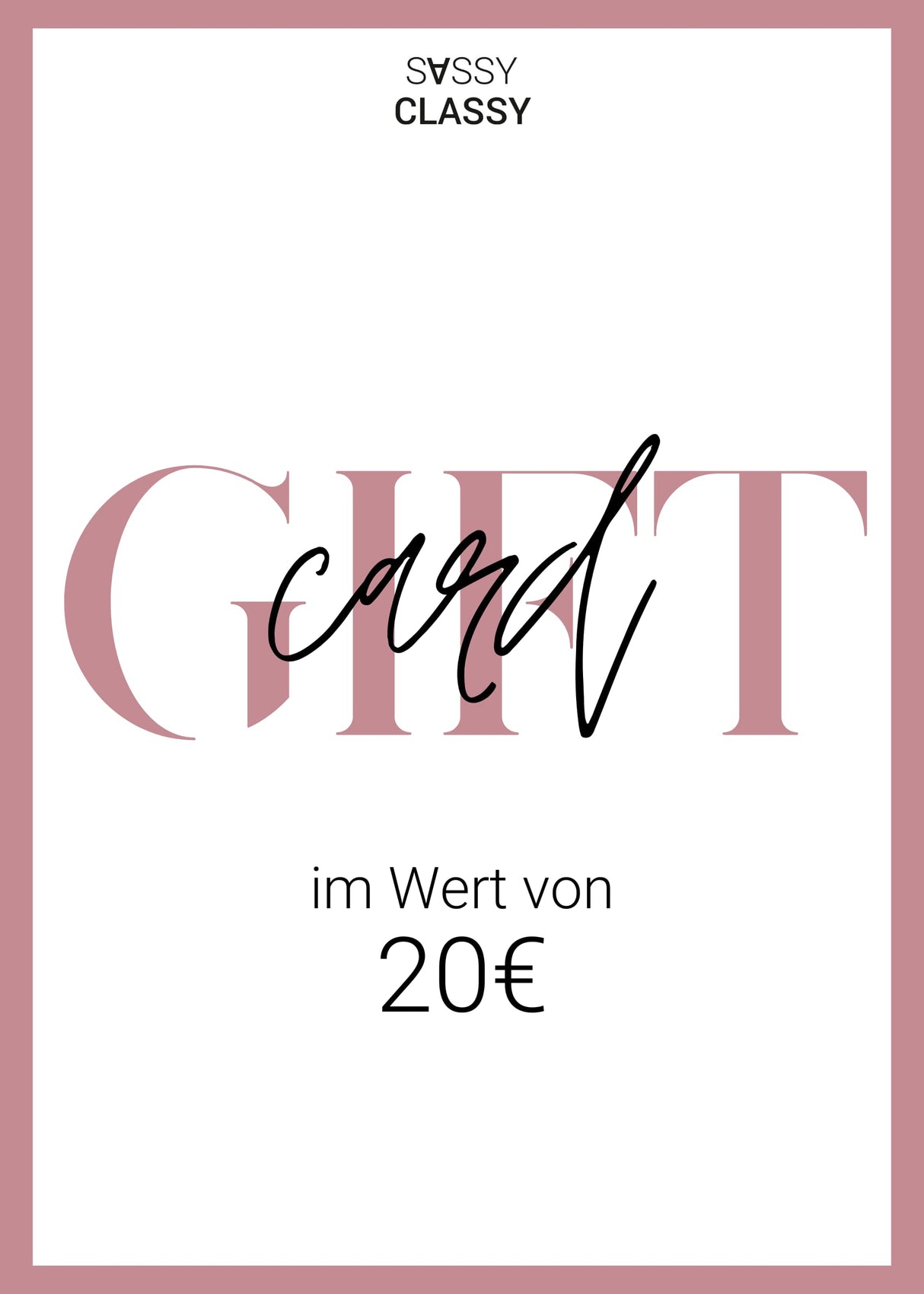 SASSYCLASSY Giftcard