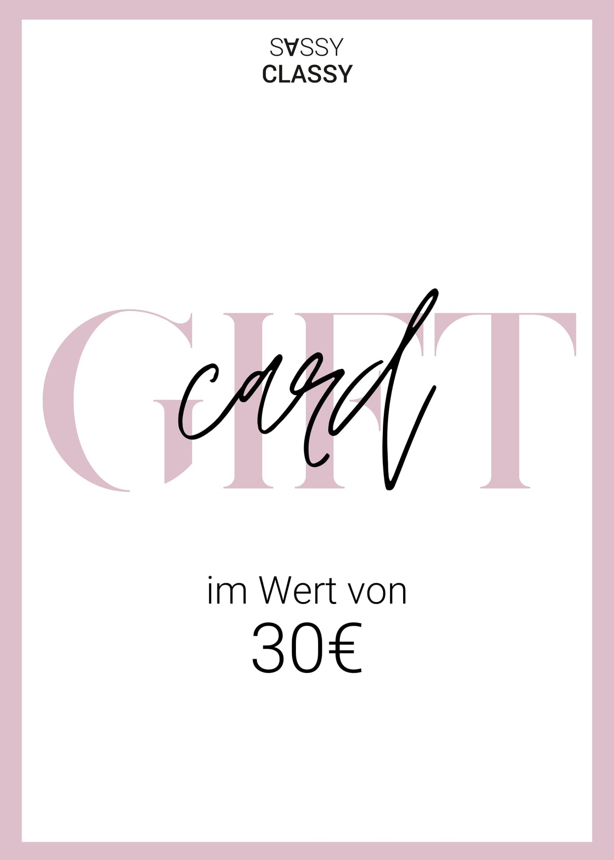 SASSYCLASSY Giftcard
