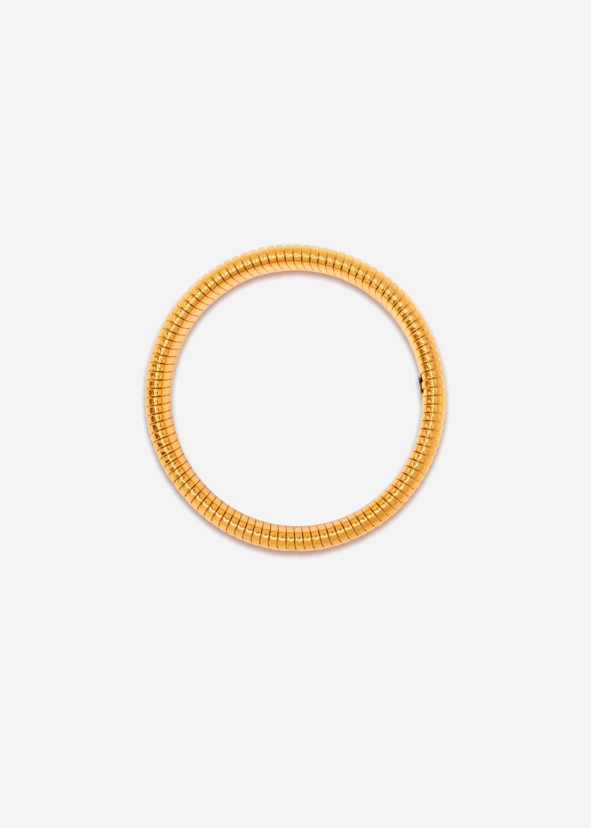 Grooved bracelet, medium - gold