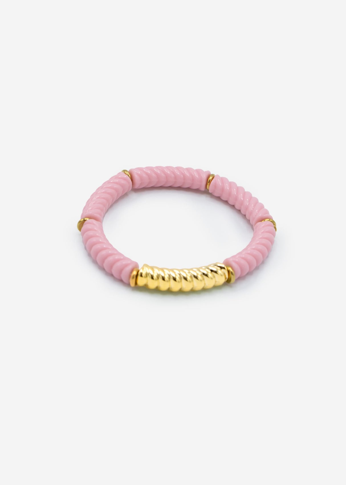 Bracelet with pearls - pink