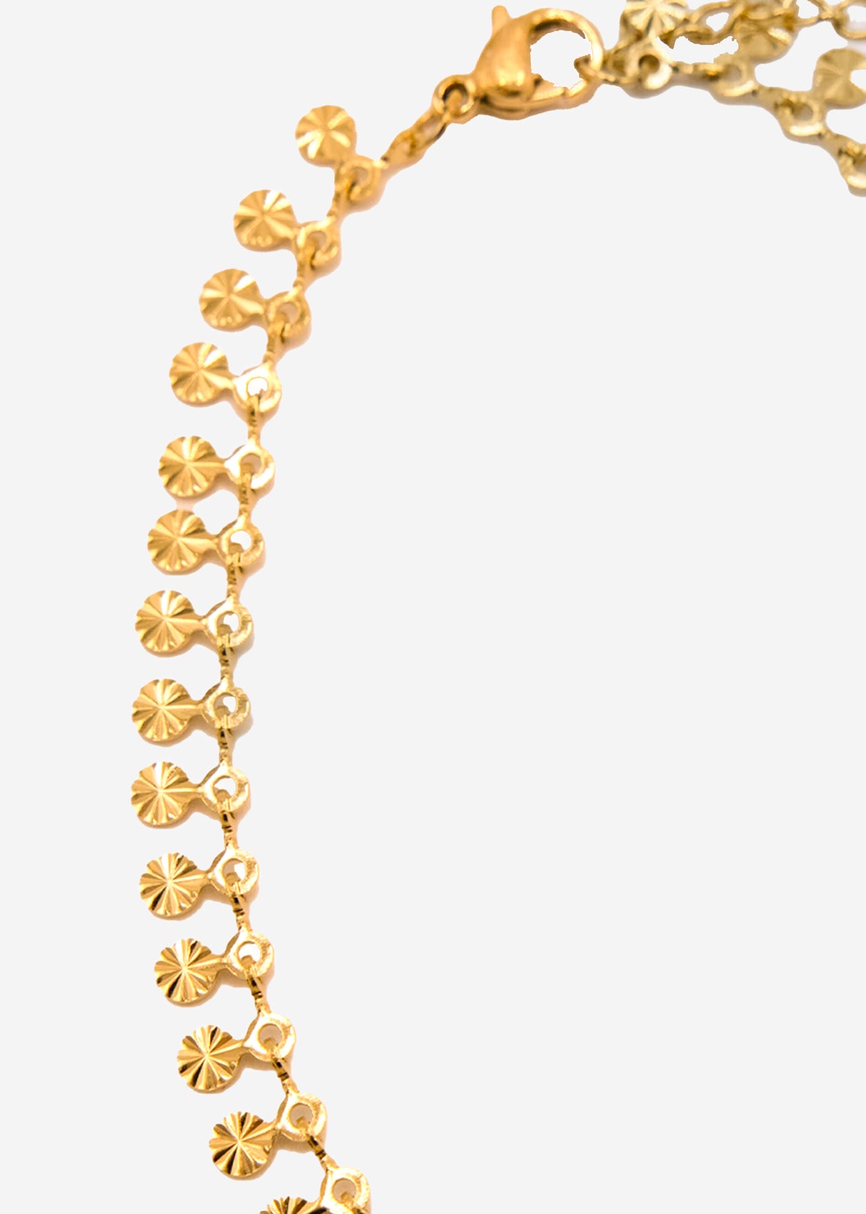 Bracelet with round plates - gold