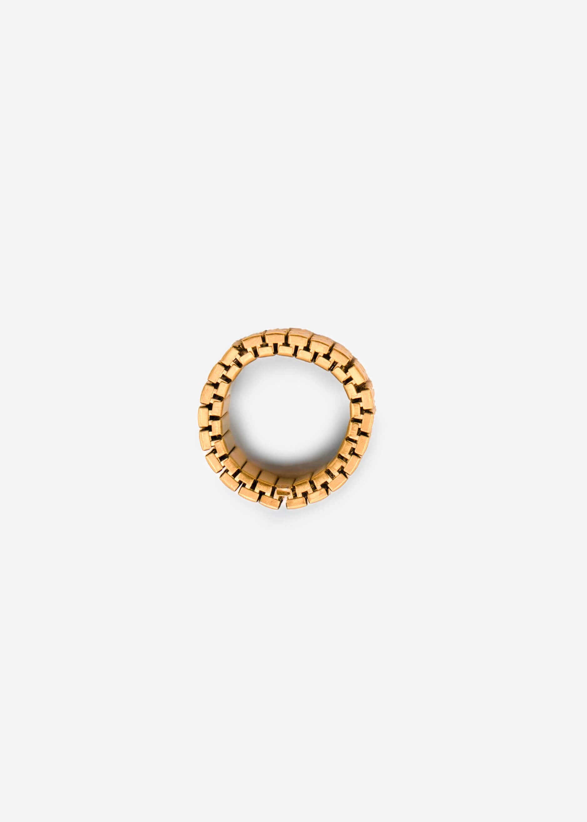 Stretchable link ring - gold