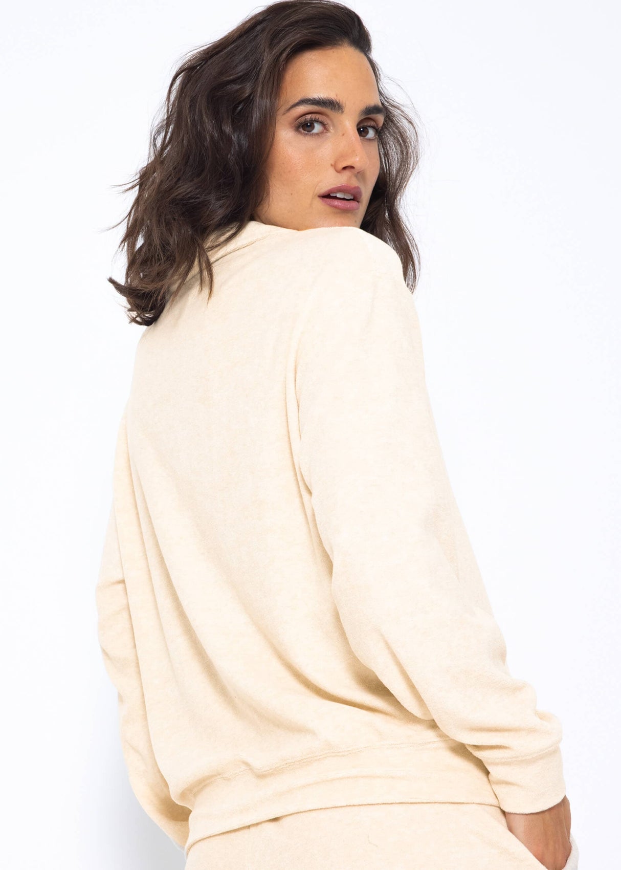 Frottee Sweater - beige