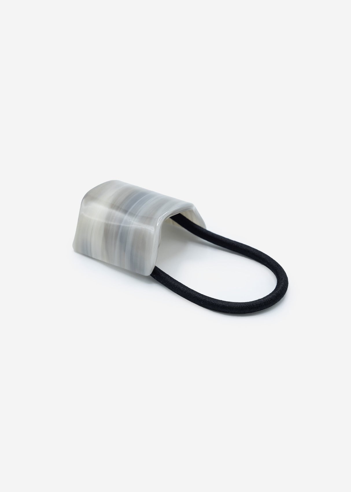 Marbled hair tie - grey