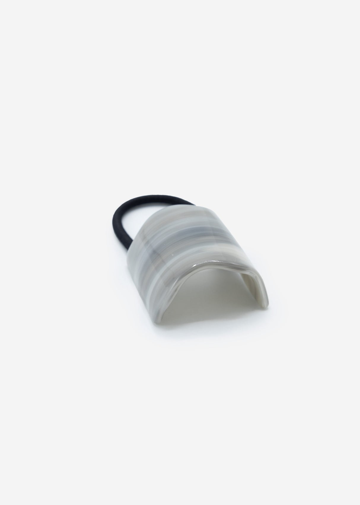 Marbled hair tie - grey