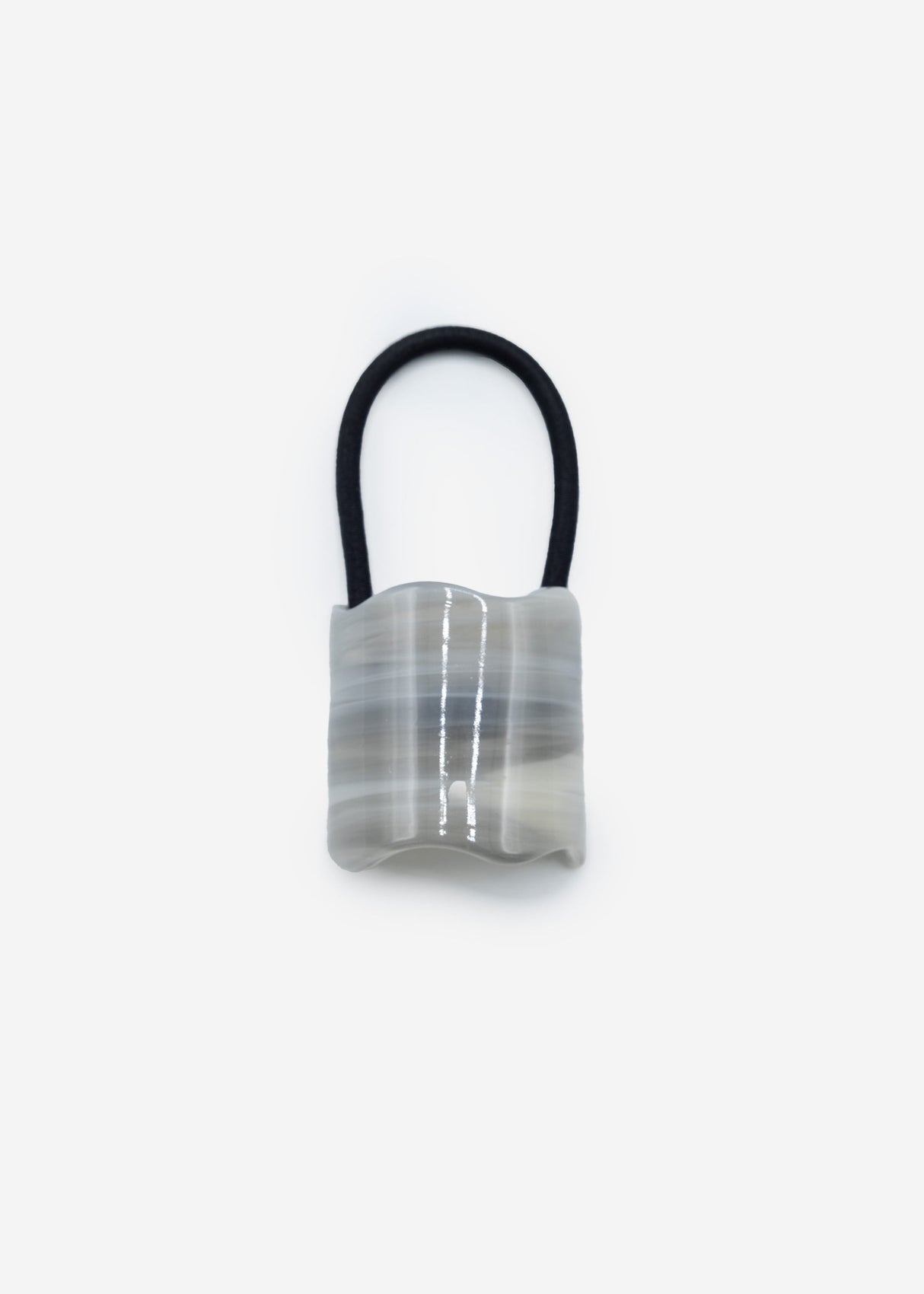 Marbled hair tie - grey