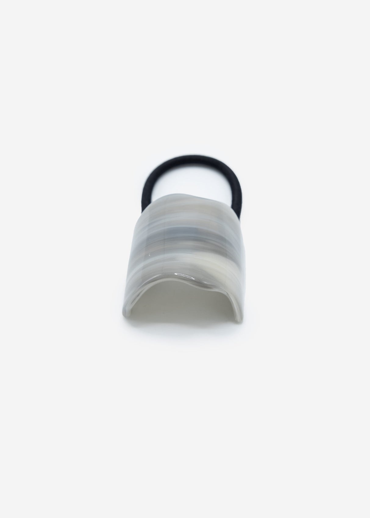 Marbled hair tie - grey