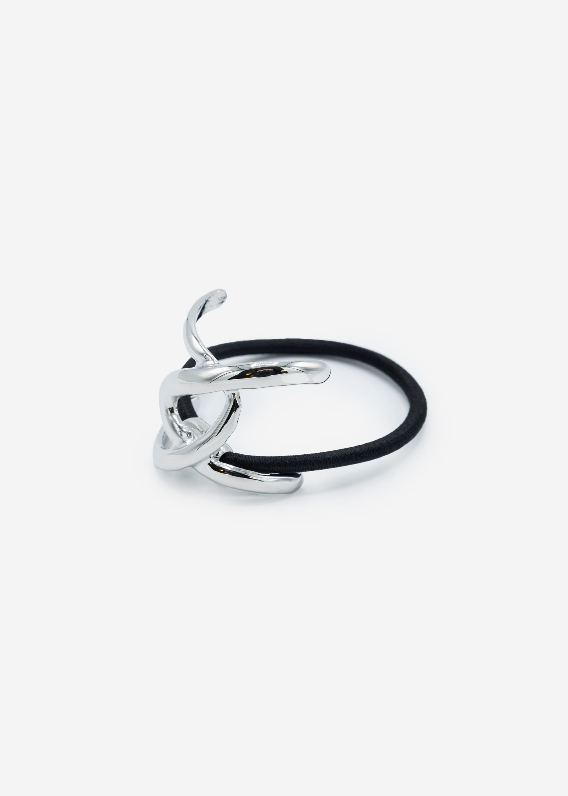 Haargummi mit Twist Design - silber