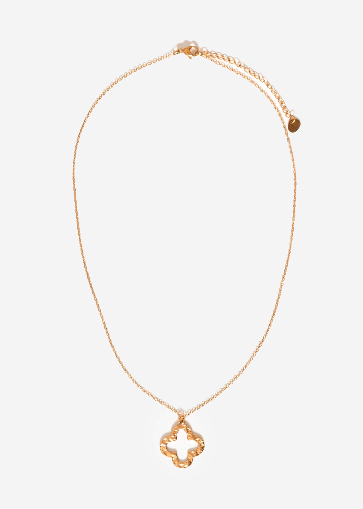 Halskette mit Kleeblatt - gold