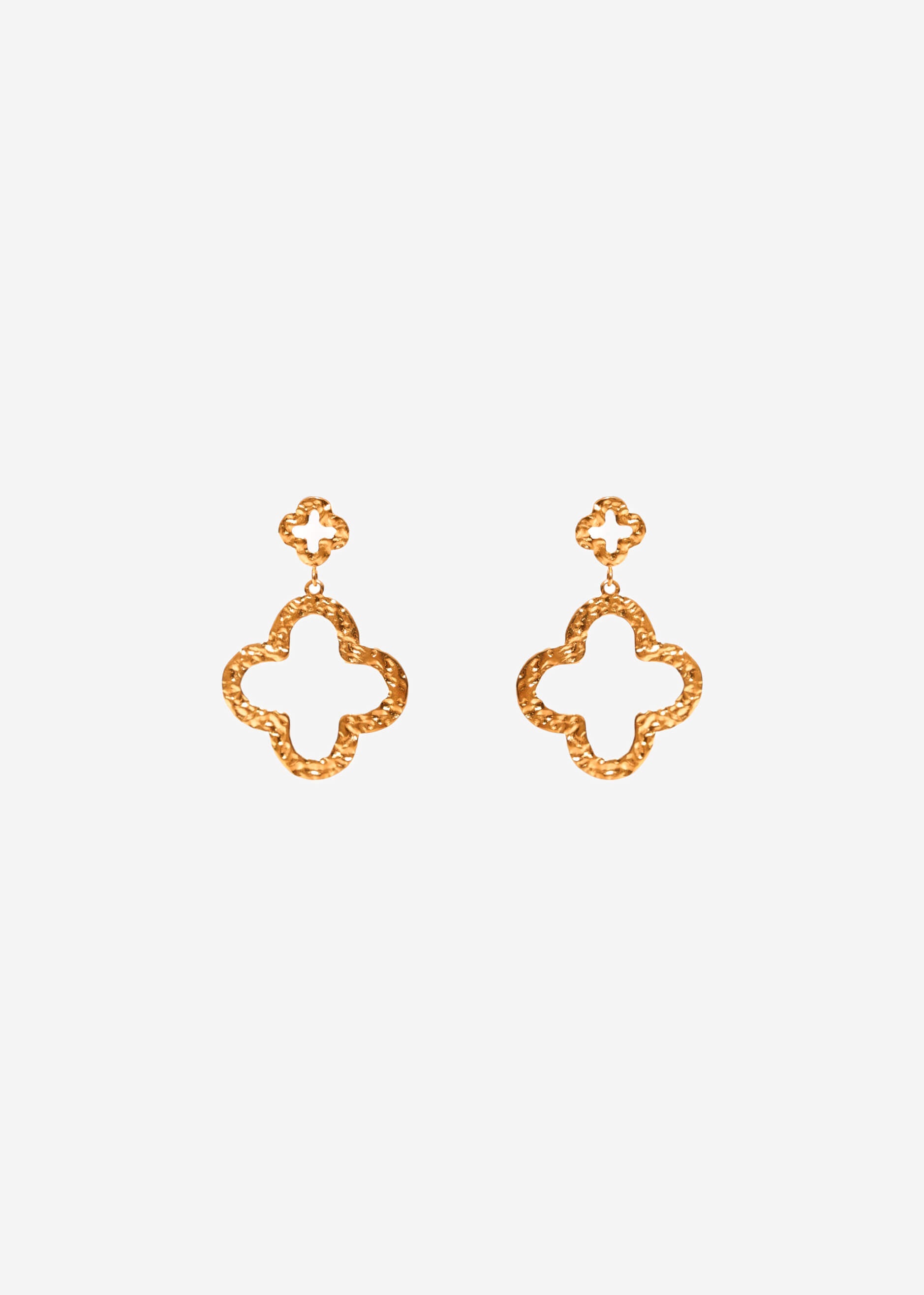 Cloverleaf earrings - gold