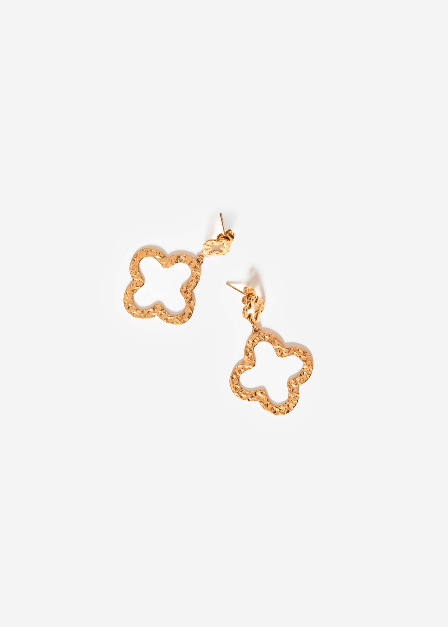 Cloverleaf earrings - gold