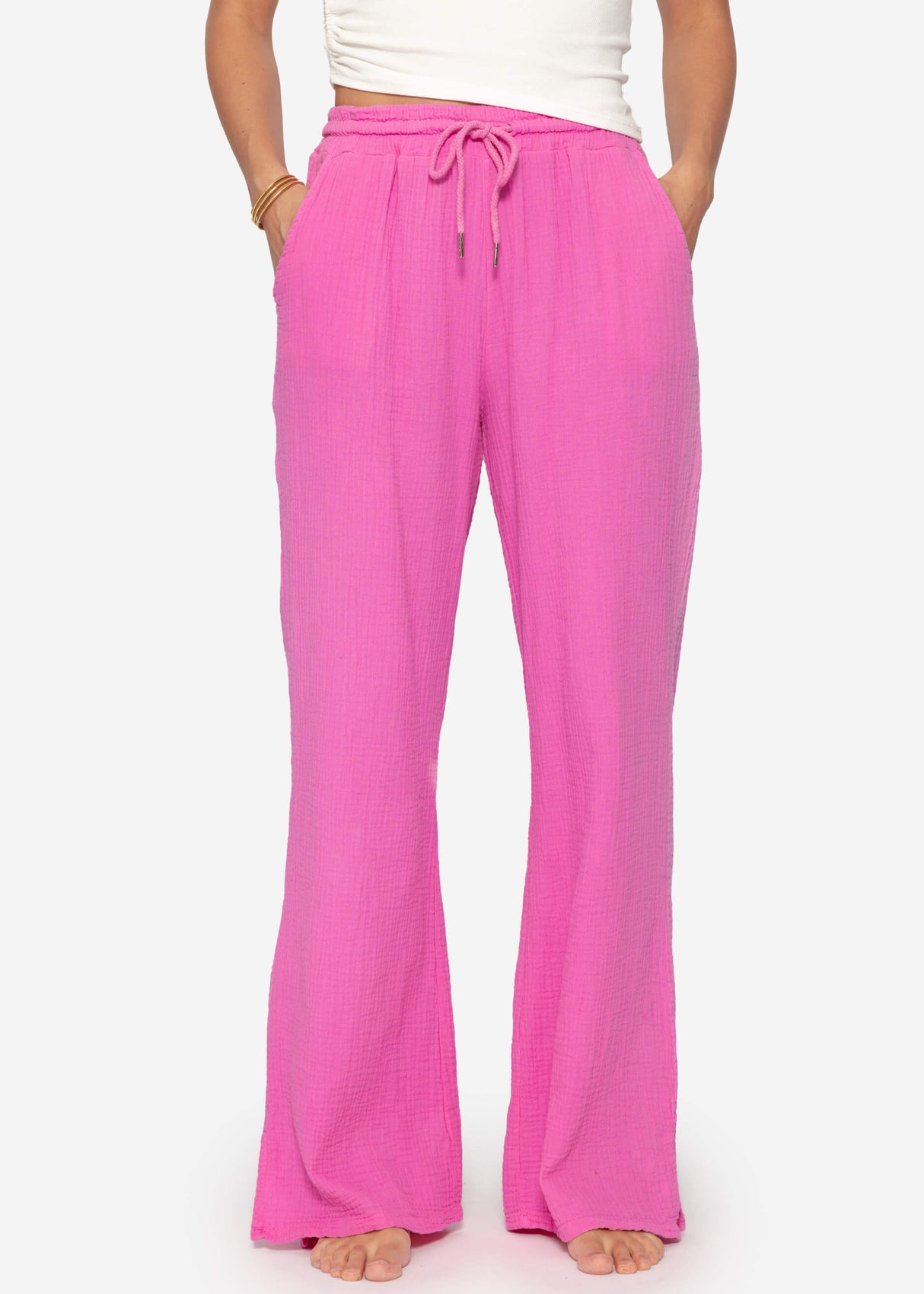 Muslin pants, pink