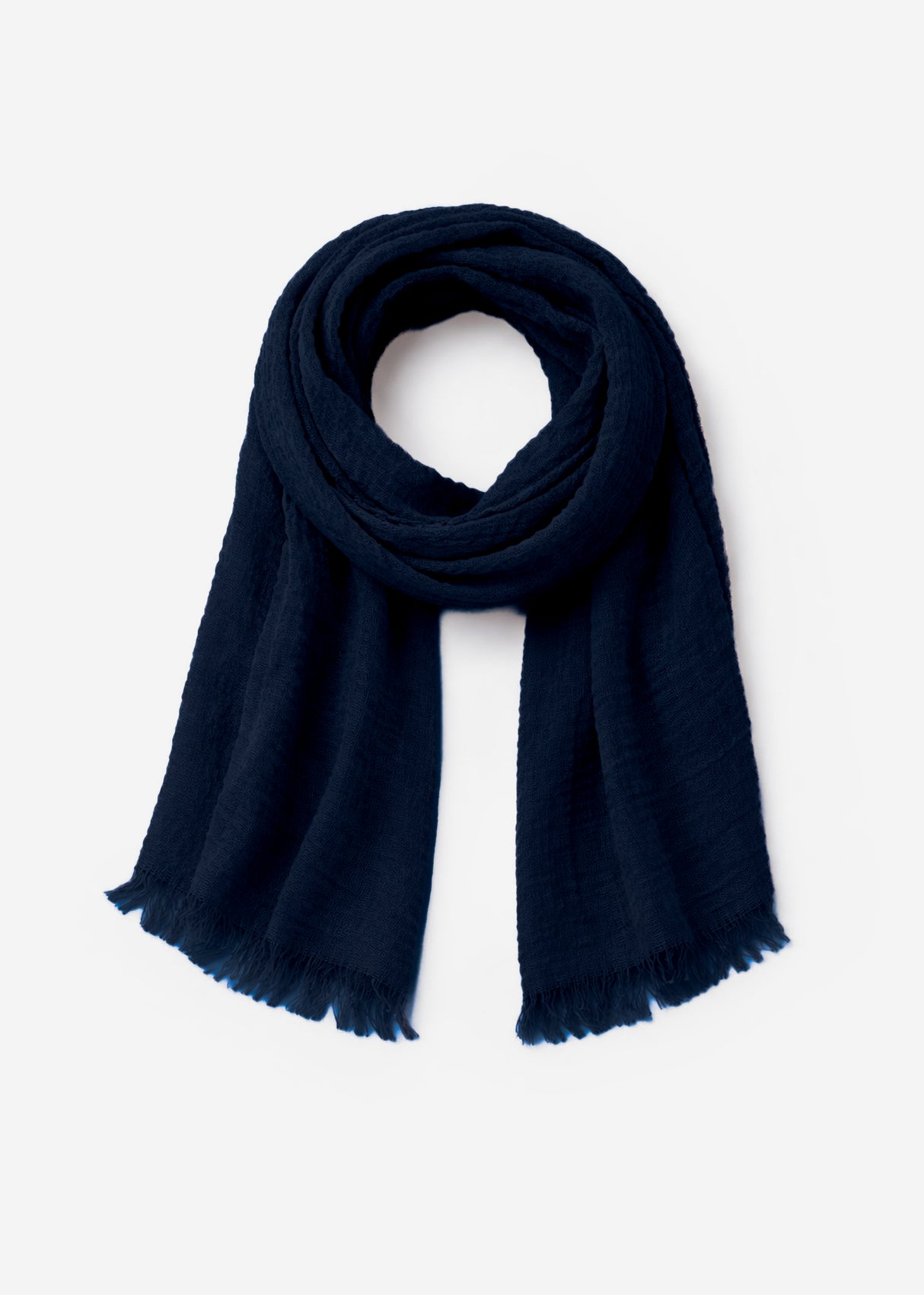 Muslin scarf, dark blue