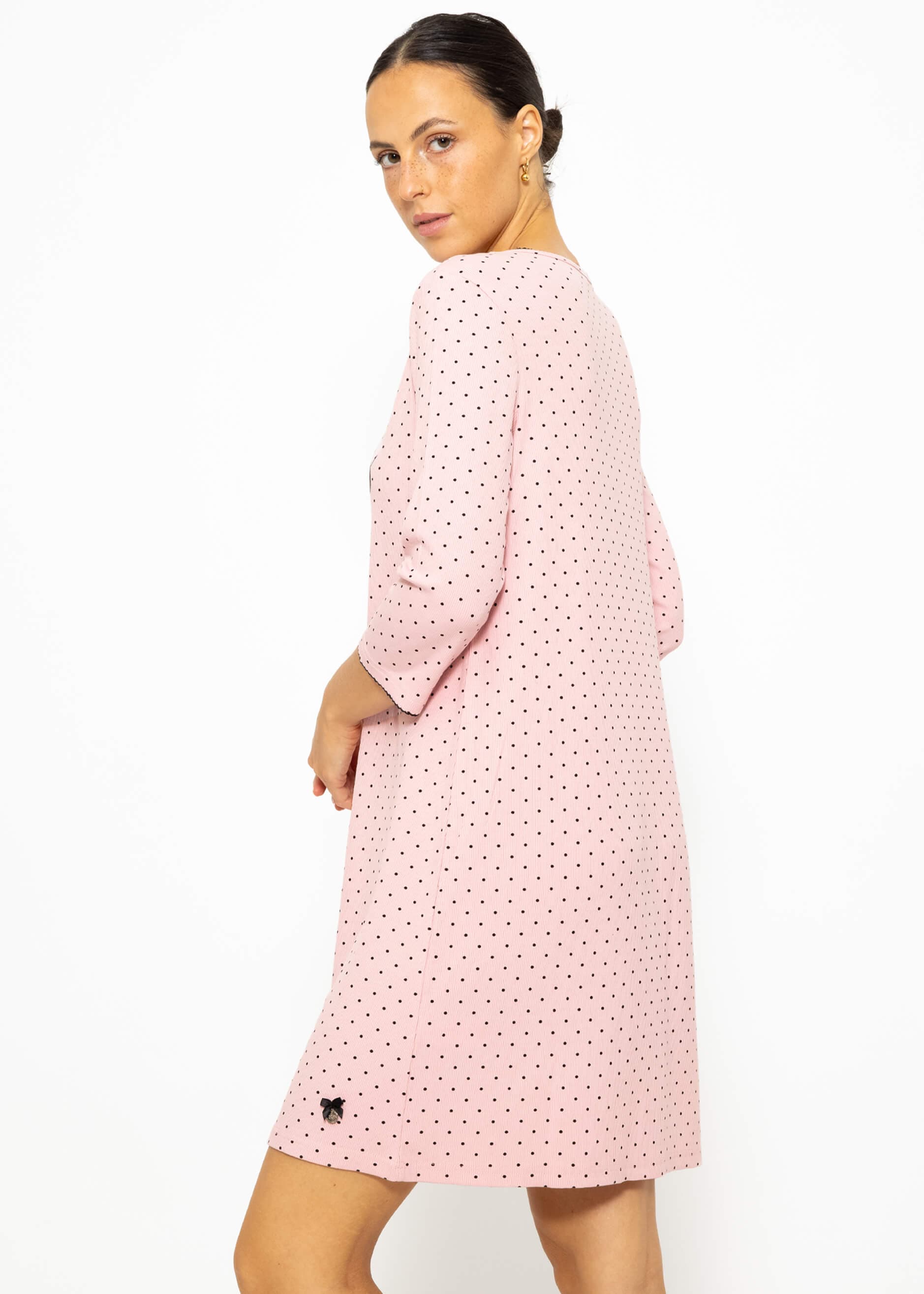 Nachthemd mit Pünktchen - rosa