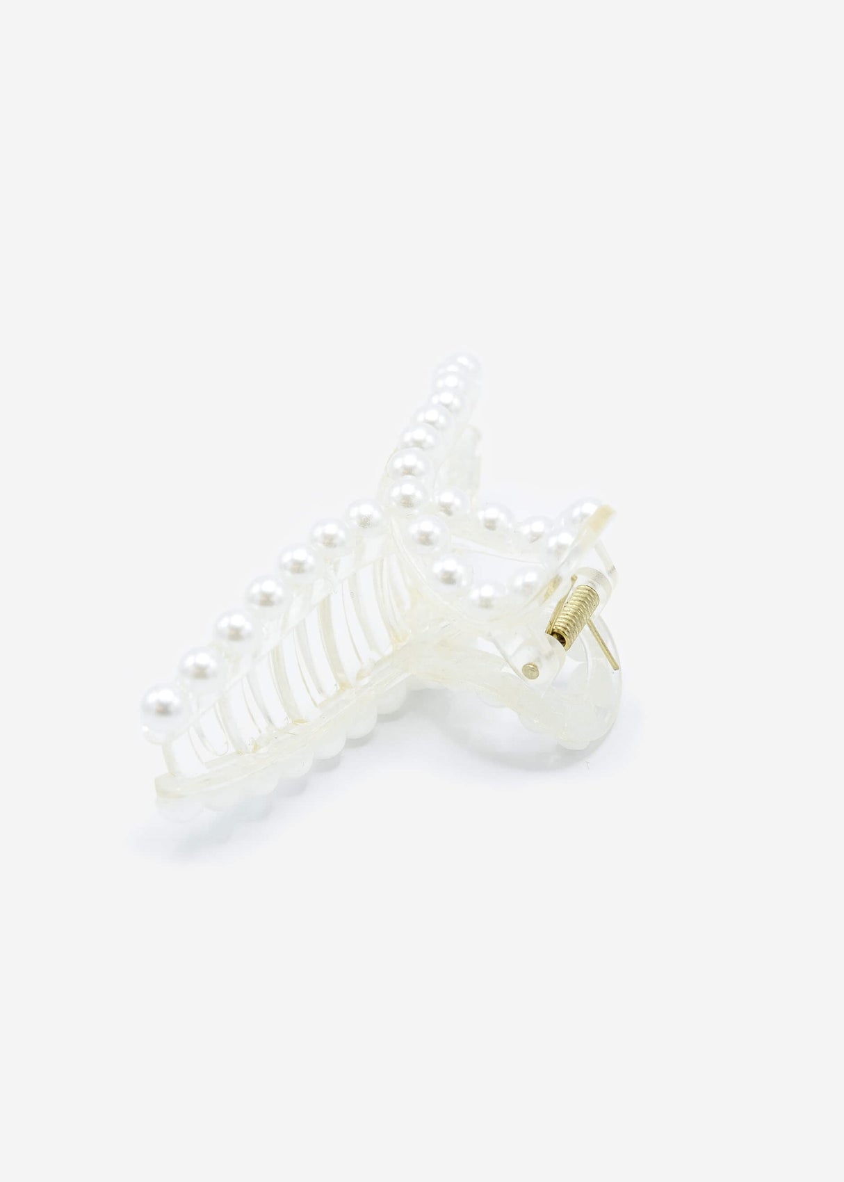 Pearl hair clip - white