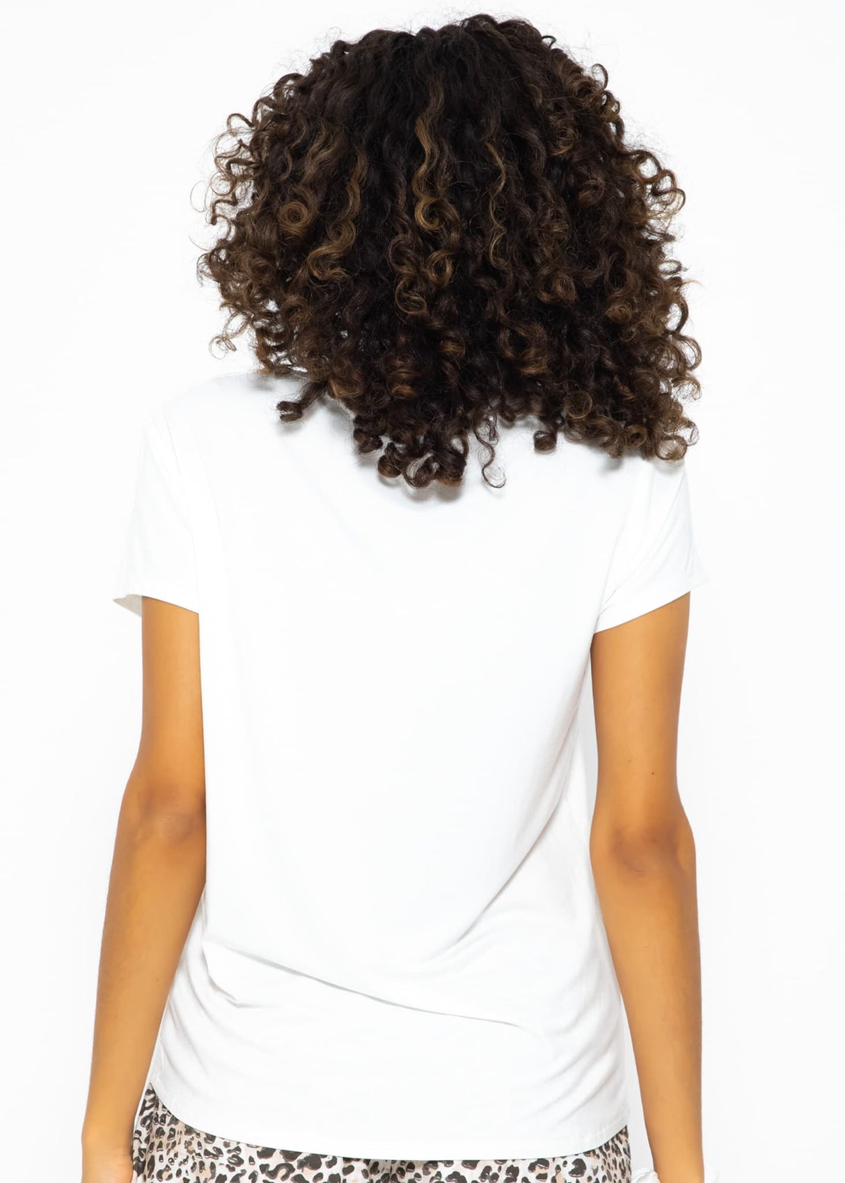 Pajama shirt with print - off-white
