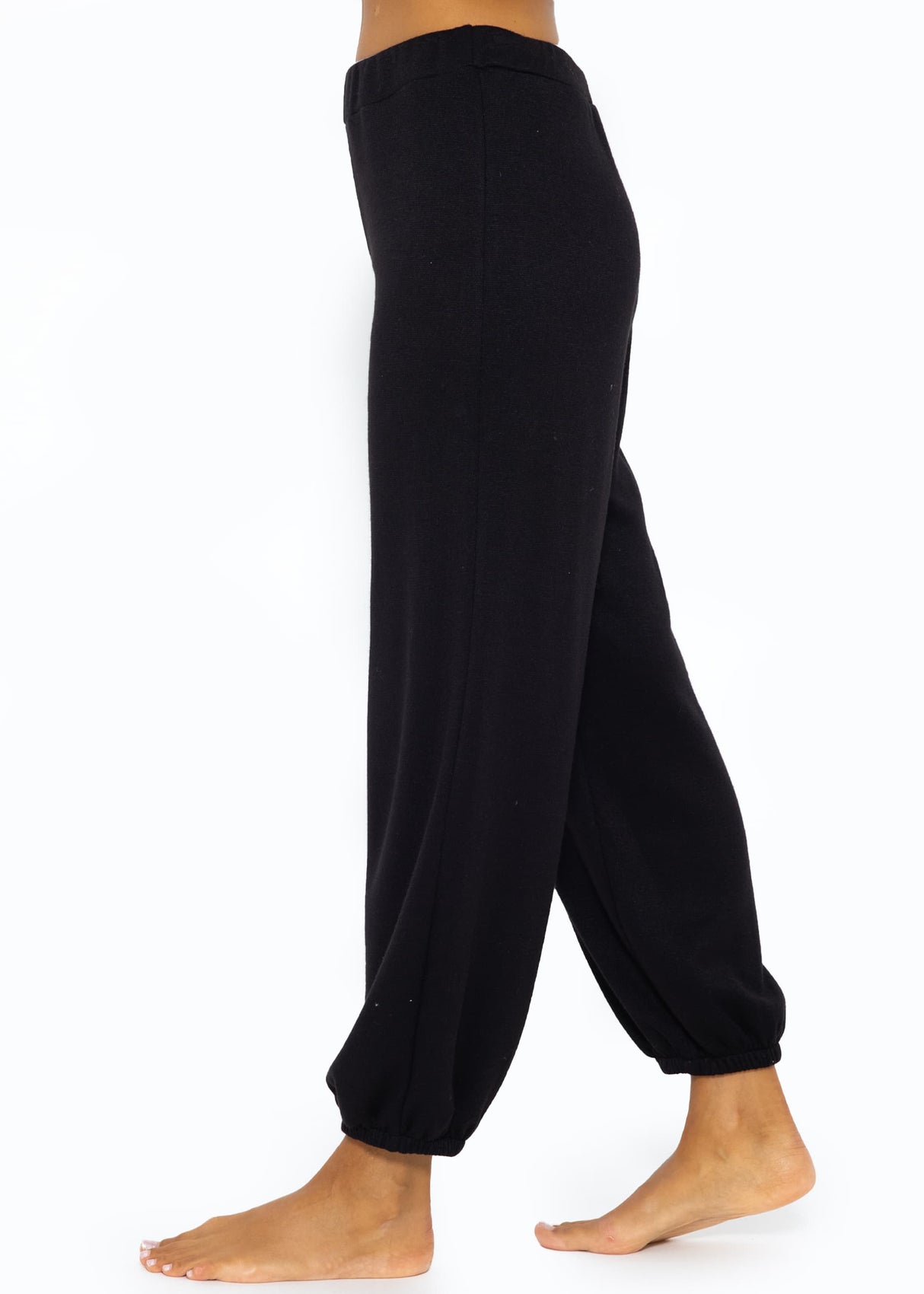 Super soft jersey jogging pants - black