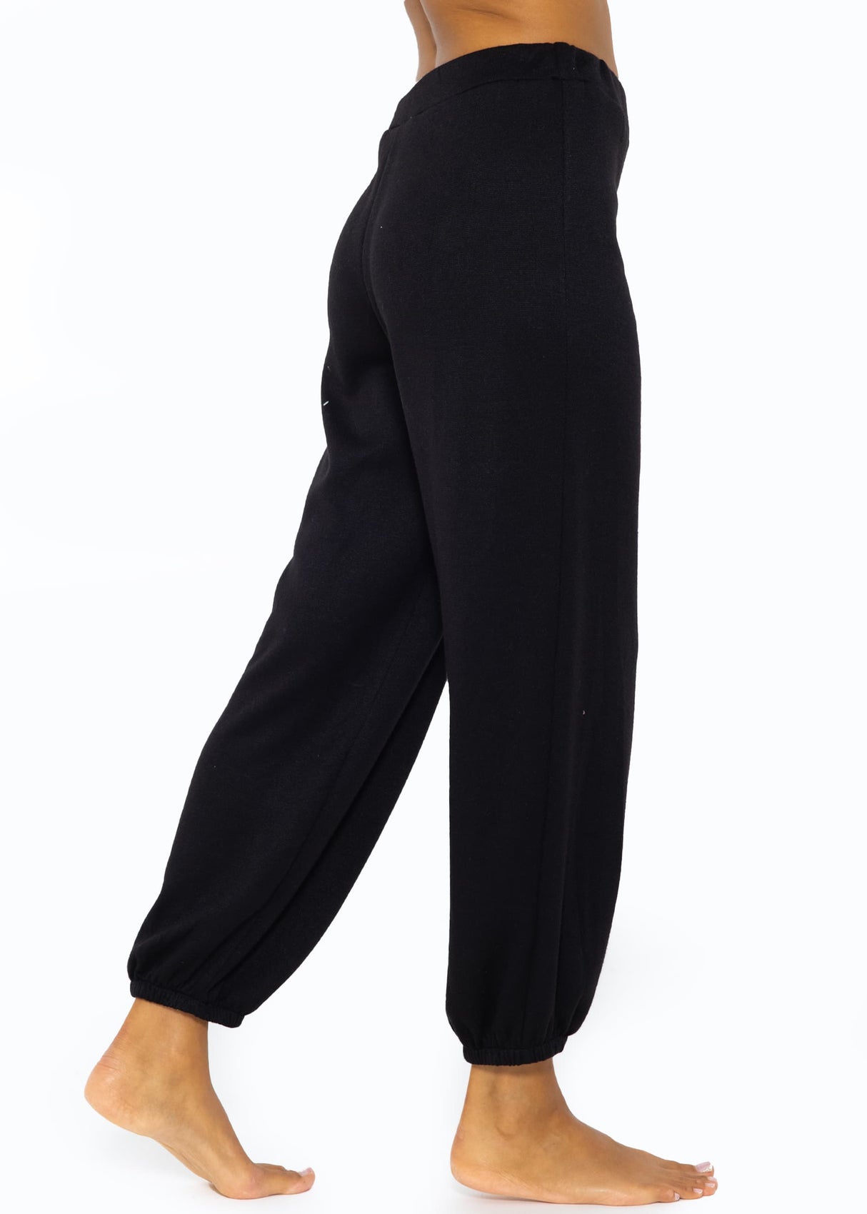Super soft jersey jogging pants - black