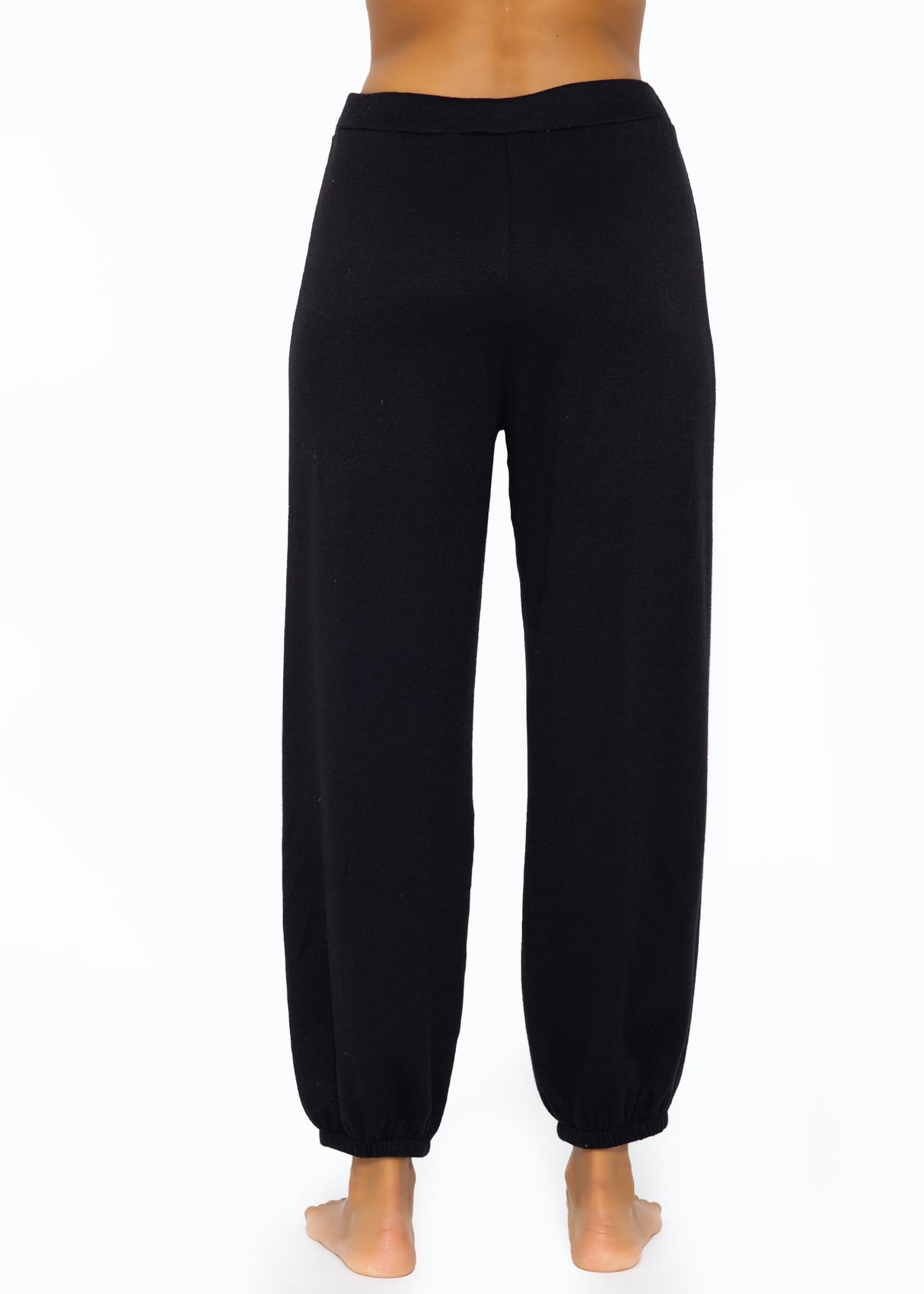 Super soft jersey jogging pants - black