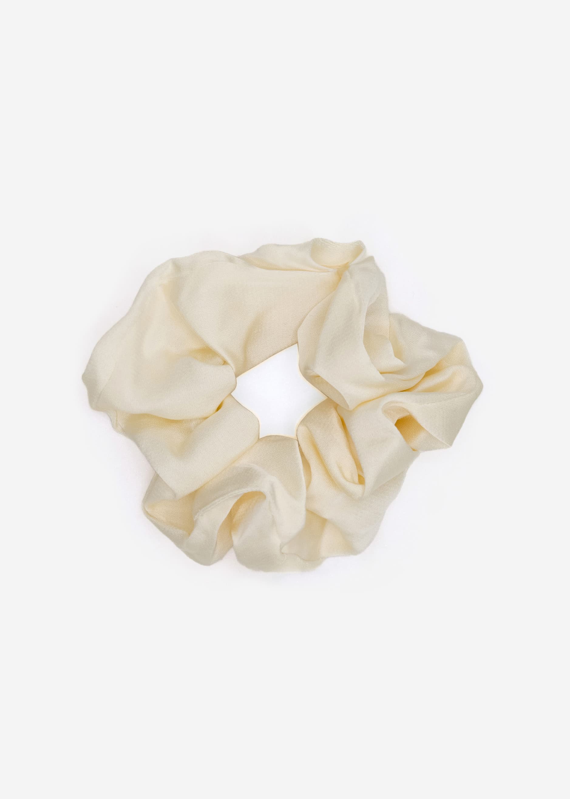 Satin scrunchie, off-white
