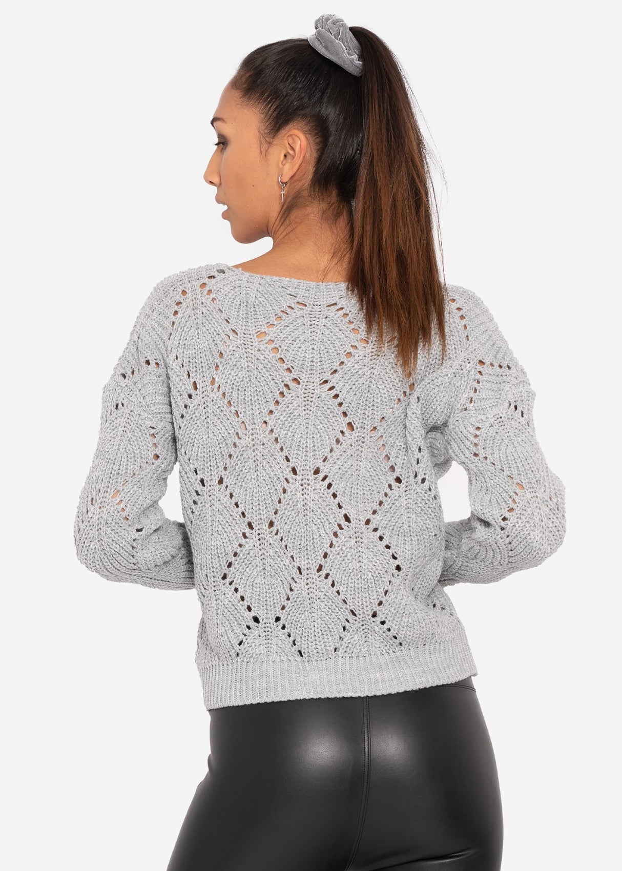 Scrunchie aus Velvet, hellgrau