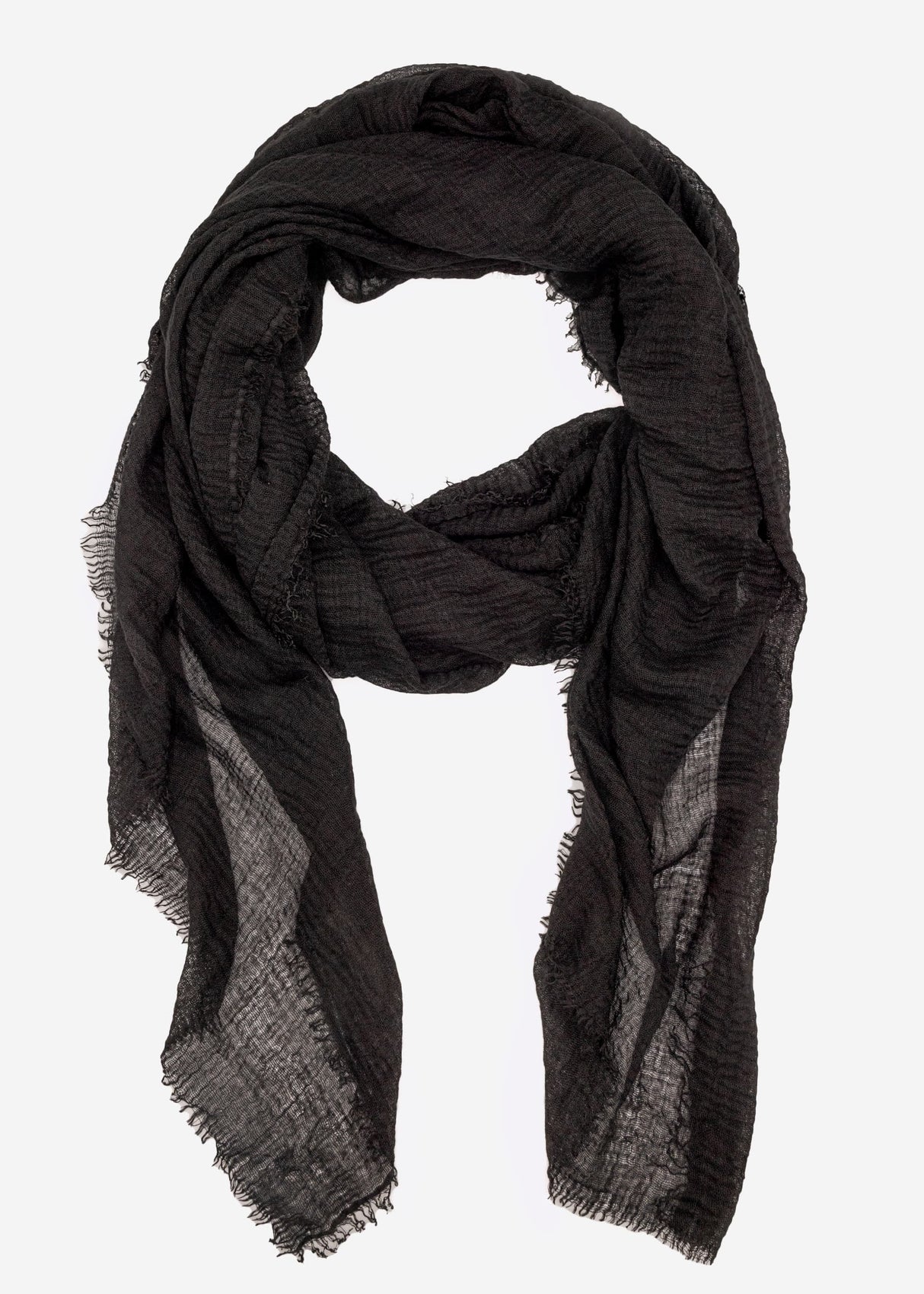 Muslin scarf, black