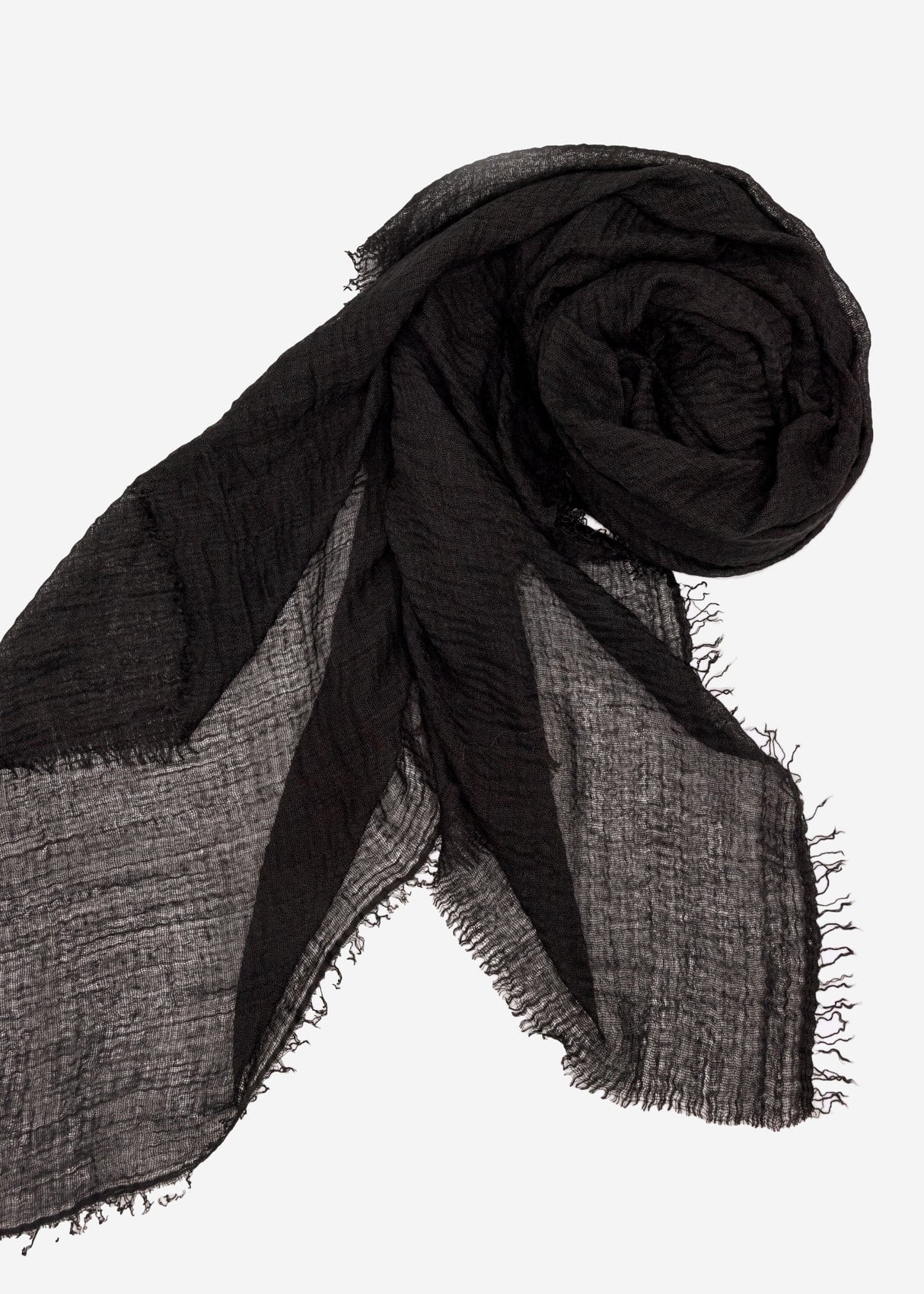 Muslin scarf, black