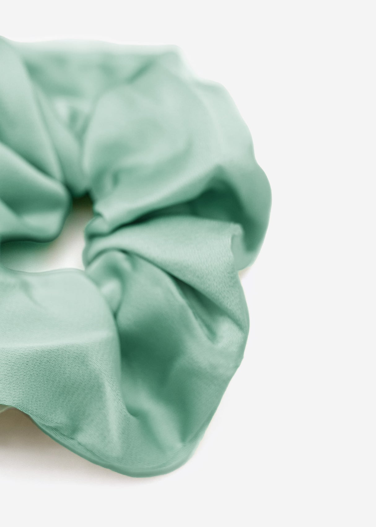 Satin scrunchie, light green
