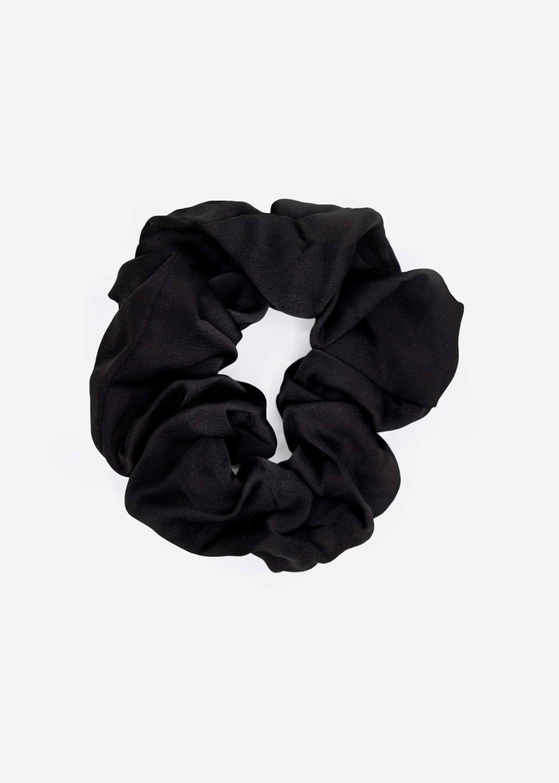 Satin scrunchie, black